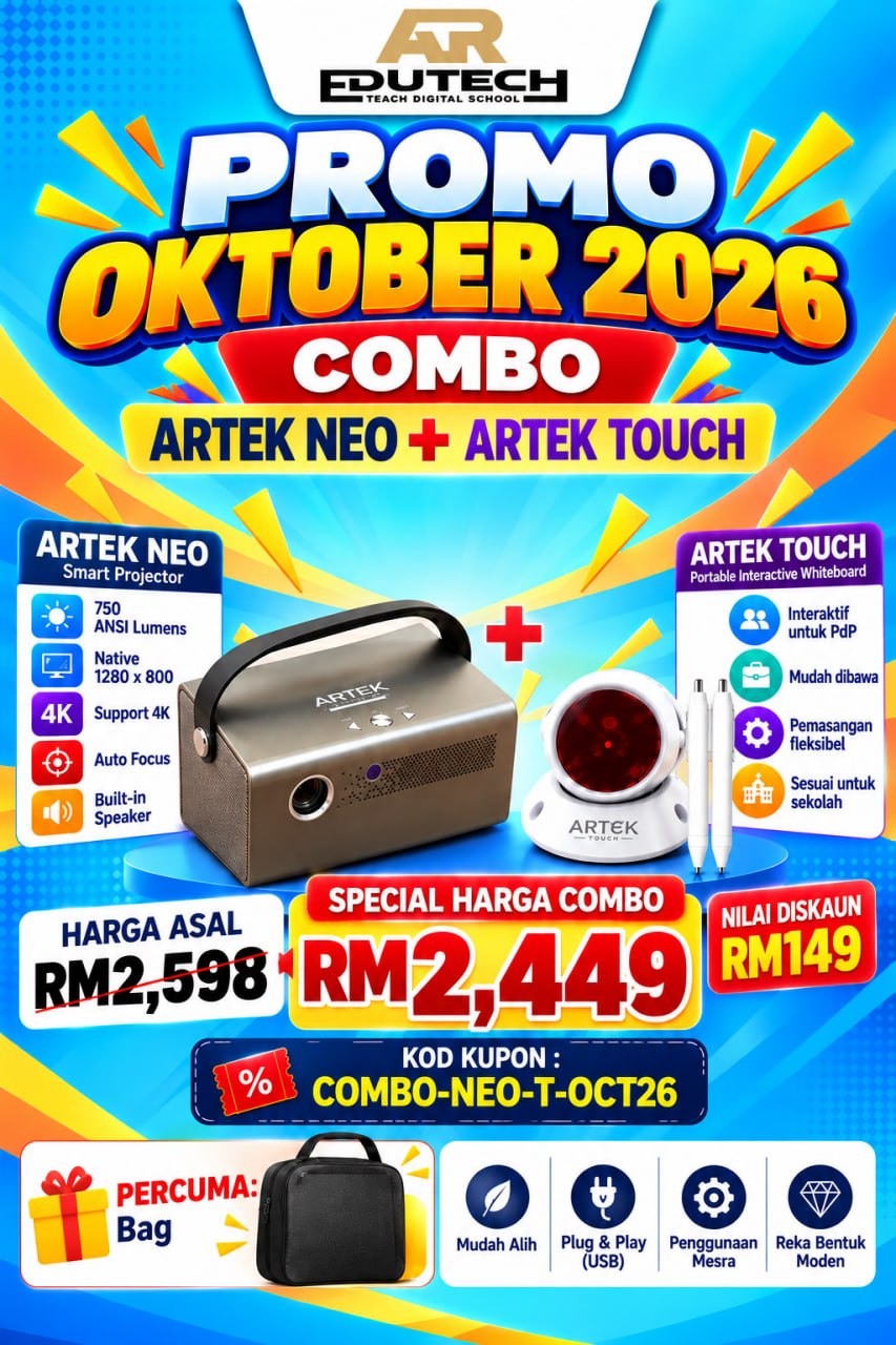 POSTER PROMO OCTOBER 2026 

COMBO PROJECTOR ARTEK NEO + ARTEK TOUCH