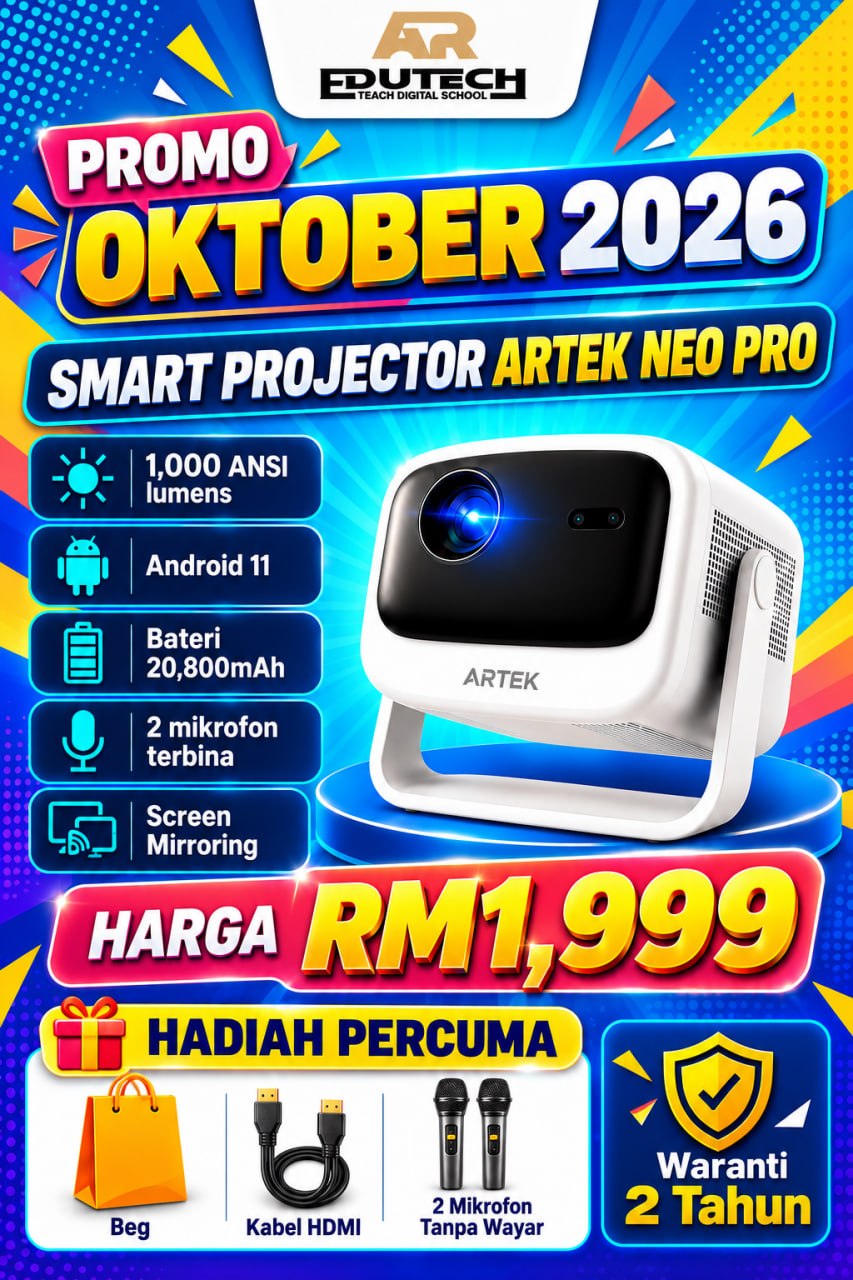 POSTER PROMO OCTOBER 2026 

SMART PROJECTOR ARTEK NEO PRO WITH BAG