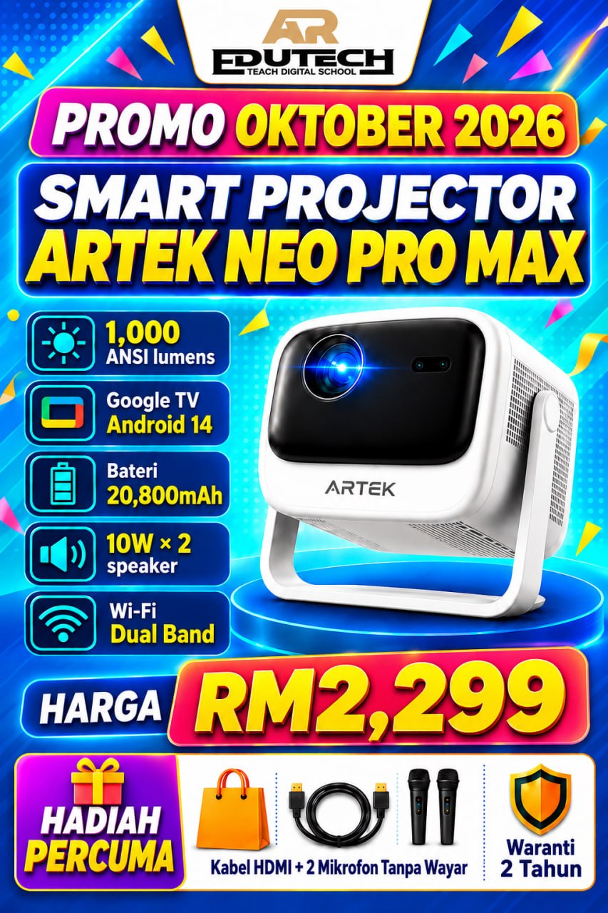 POSTER PROMO OCTOBER 2026 

SMART PROJECTOR ARTEK NEO PRO MAX WITH BAG