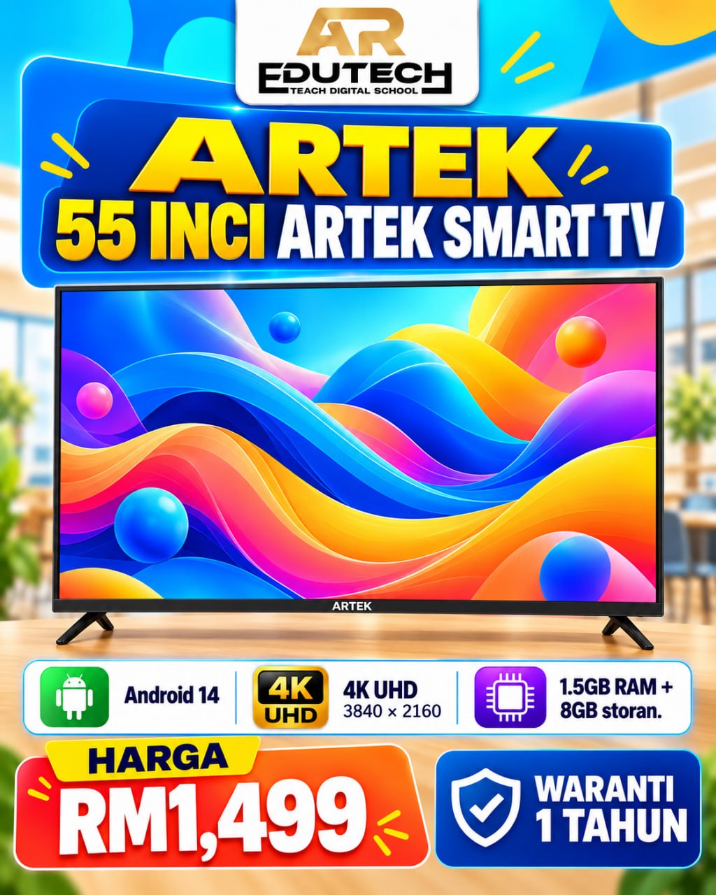 POSTER OCTOBER 2026 

ARTEK SMART TV 55"