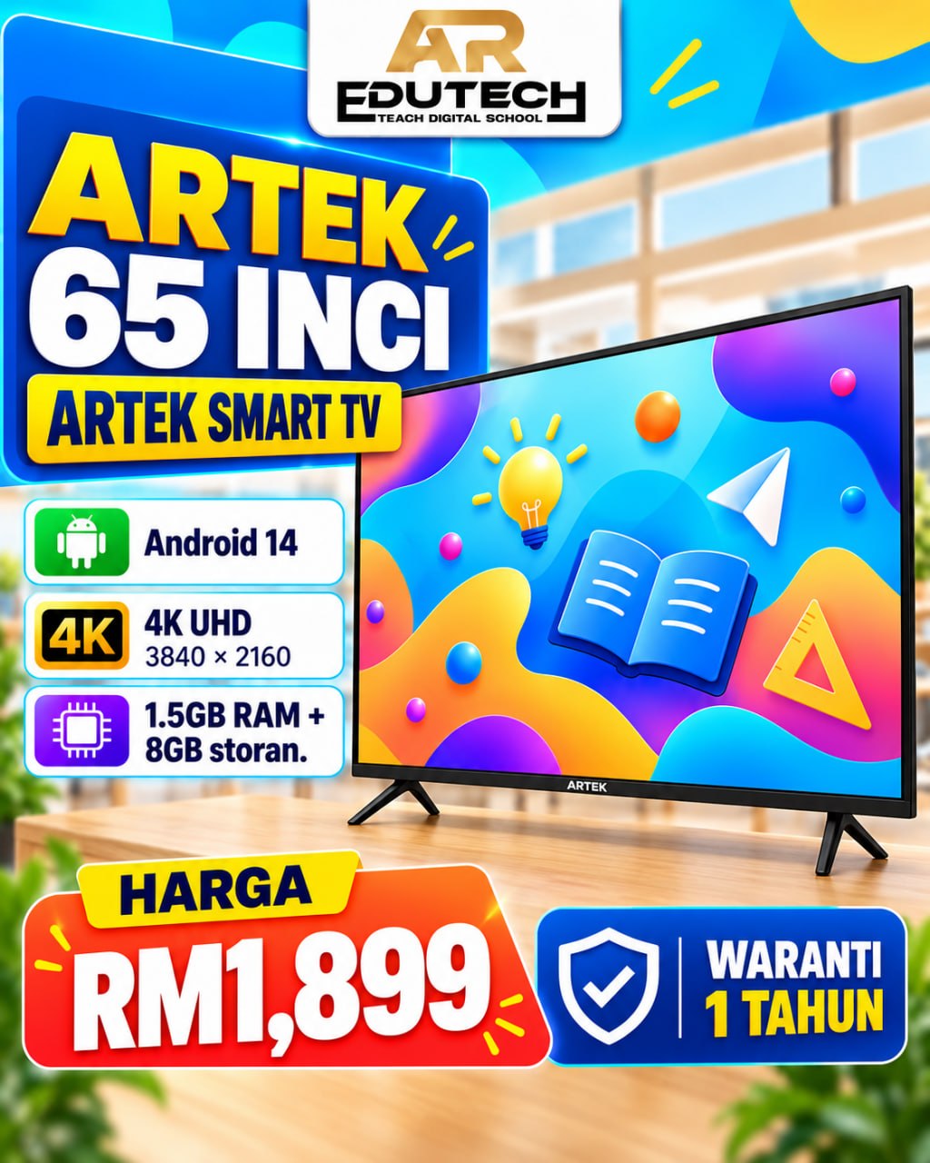 POSTER OCTOBER 2026 

ARTEK SMART TV 65"