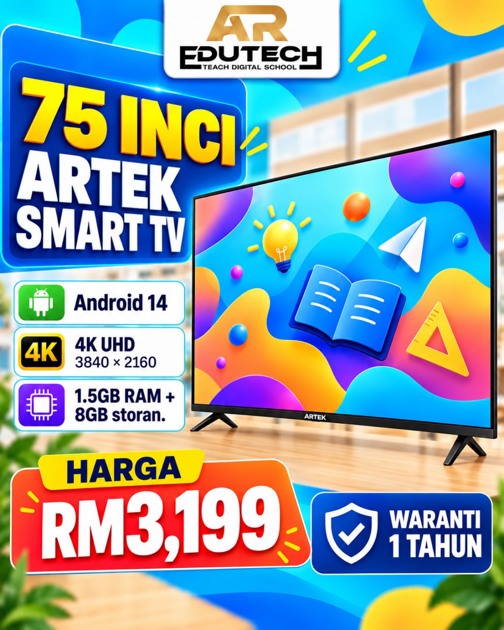 POSTER OCTOBER 2026 

ARTEK SMART TV 75"