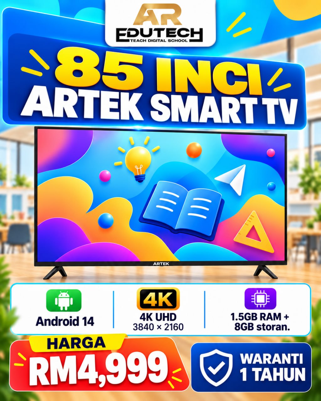 POSTER OCTOBER 2026 

ARTEK SMART TV 85"