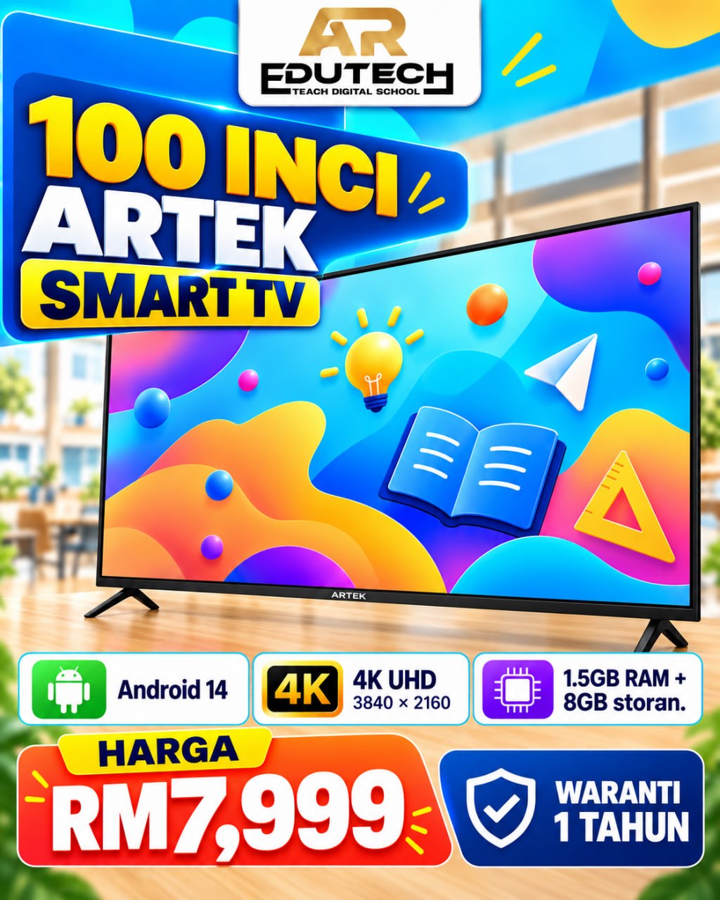POSTER OCTOBER 2026 

ARTEK SMART TV 100"