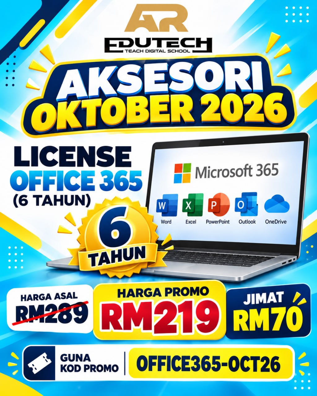 POSTER PROMO OCTOBER 2026 

LICENSE OFFICE 365 (6 TAHUN)