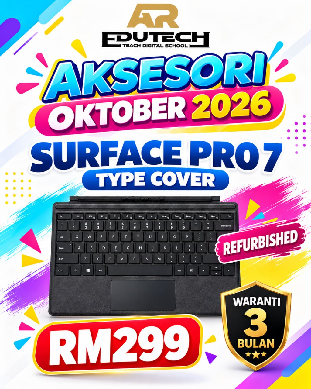 POSTER PROMO OCTOBER 2026 

Refurbished Surface Pro 7 Type Cover